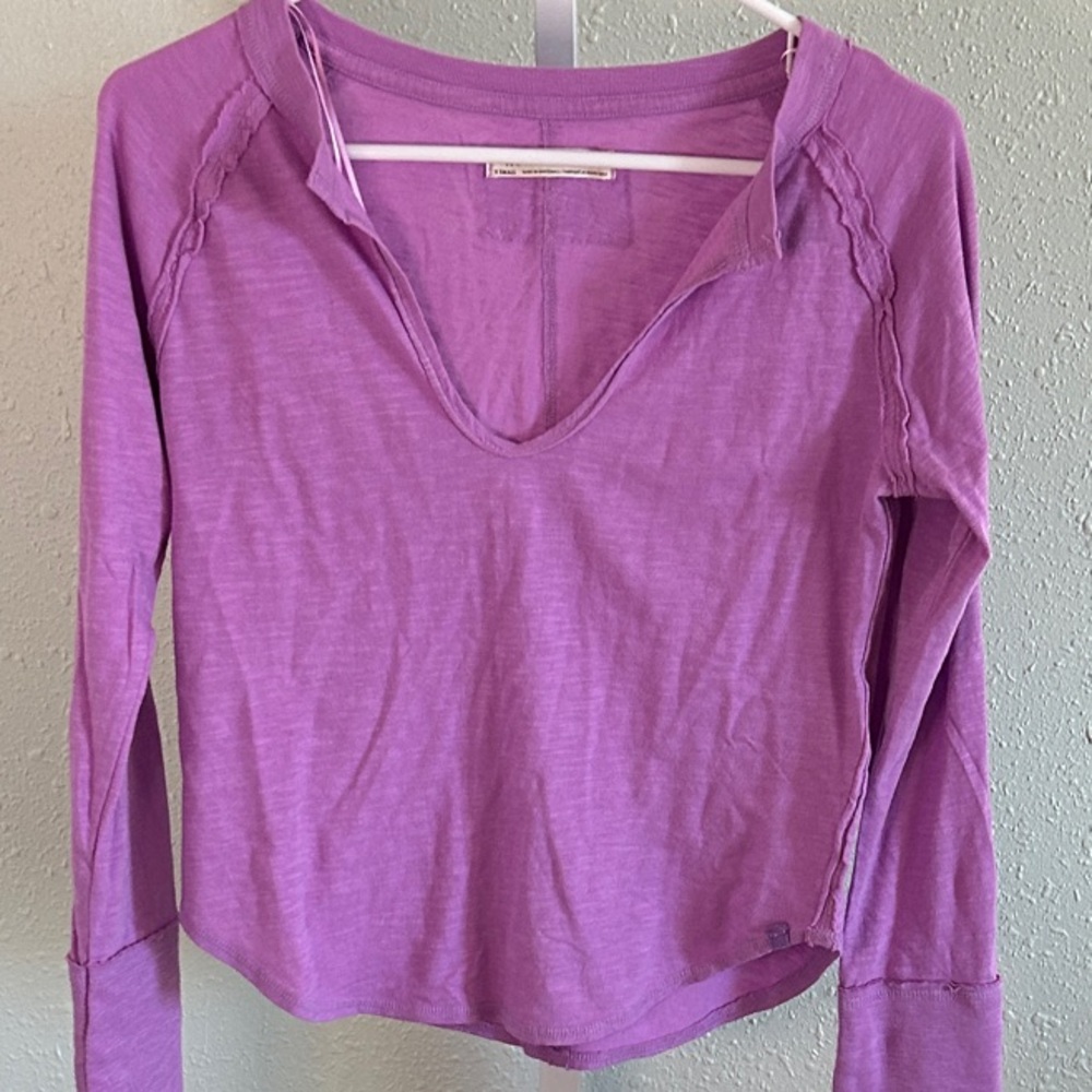 We The Free Women's Hot Purple Long Sleeve Top